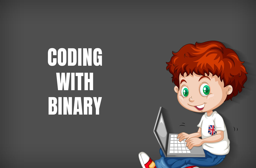 Teaching kids coding with binary feature image